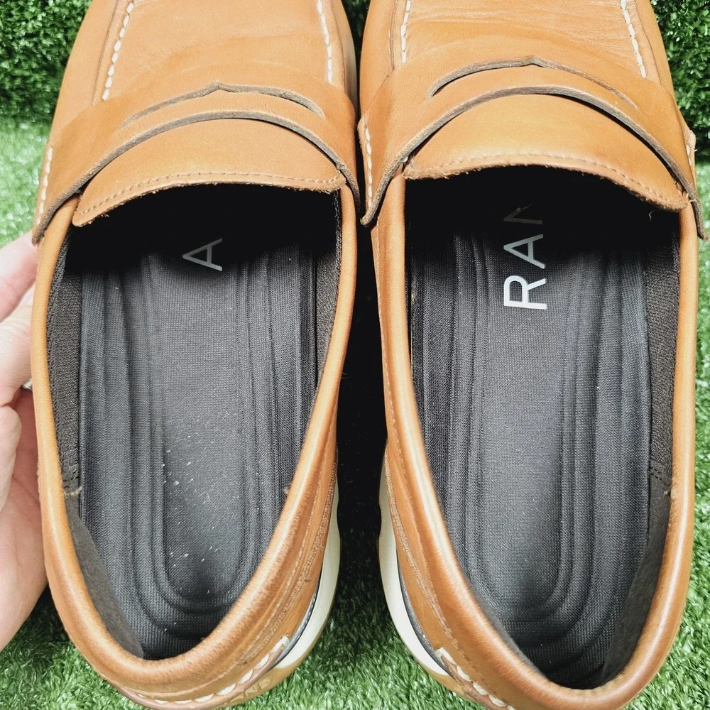 Cole Haan Zerogrand Brown Leather Slip On Penny Loafers Mens Size 10 M